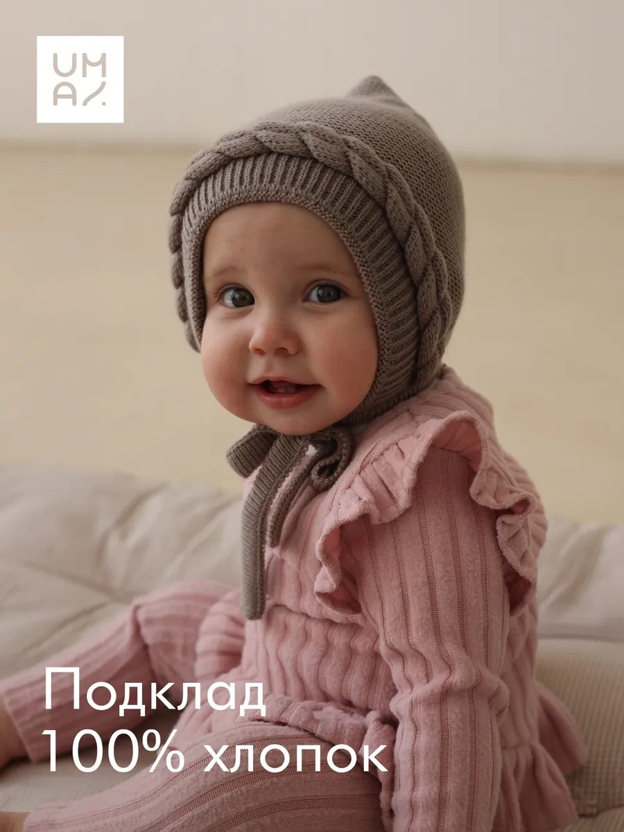 Шапка чепчик на завязках