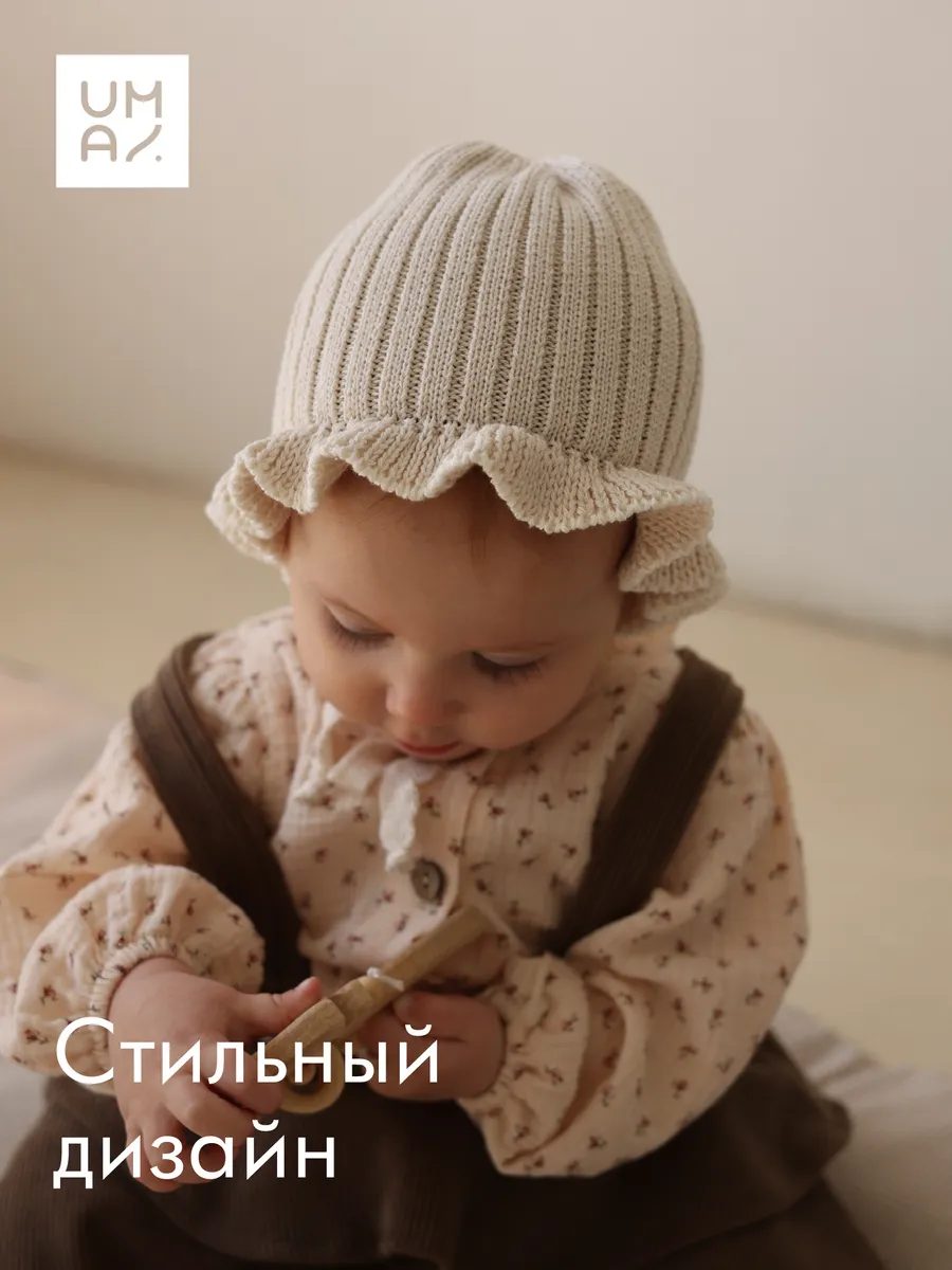 Шапка чепчик на завязках